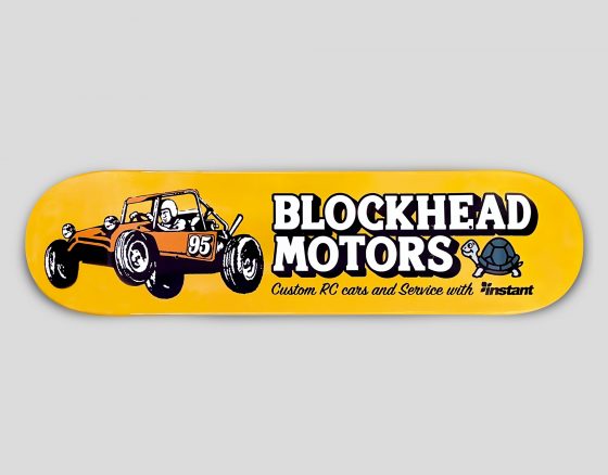 INSTANT X BLOCKHEAD MOTORS SKATEBOARD DECK